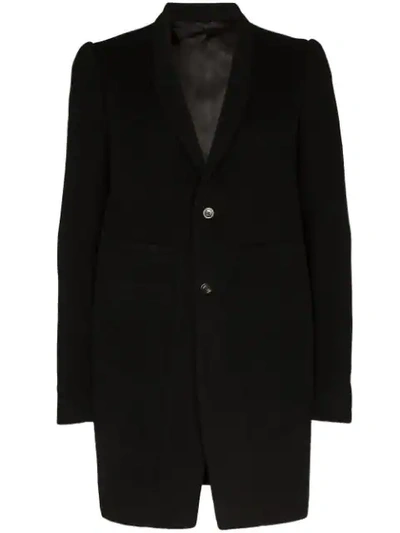 Shop Rick Owens Single Breasted Coat - Schwarz In Black