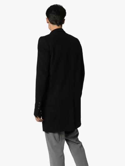 Shop Rick Owens Single Breasted Coat - Schwarz In Black