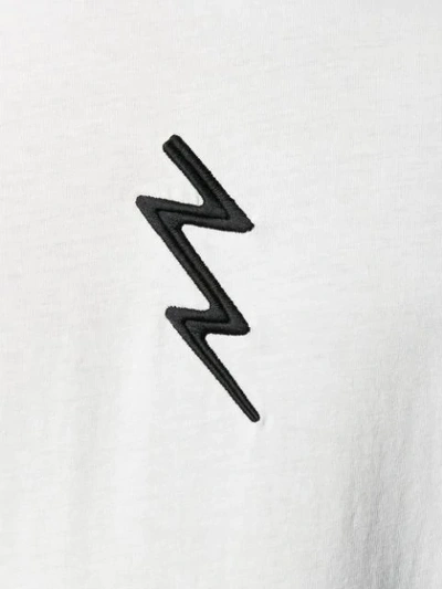 Shop Rick Owens T-shirt Mit Blitz-print In White