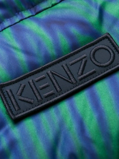 Shop Kenzo Psychedelic Print Puffer Jacket In Blue