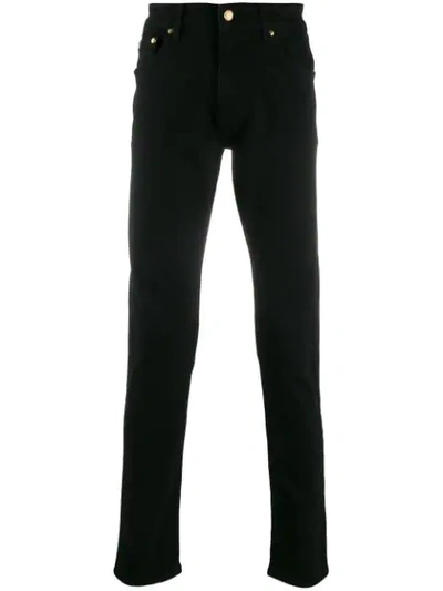 Shop Versace Jeans Couture Slim Fit Chinos In Black