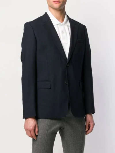 Shop Ami Alexandre Mattiussi Lined Two Buttons Jacket In Blue