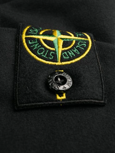 Shop Stone Island Compass Badge Sweatshirt In Blue