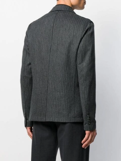 Shop Lanvin Pinstripe Blazer In Grey