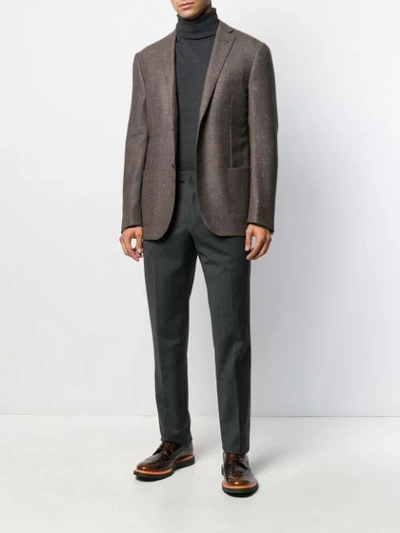 Shop Corneliani Straight-leg Tailored Trousers In Grey