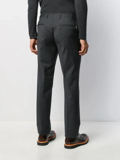 Shop Corneliani Straight-leg Tailored Trousers In Grey