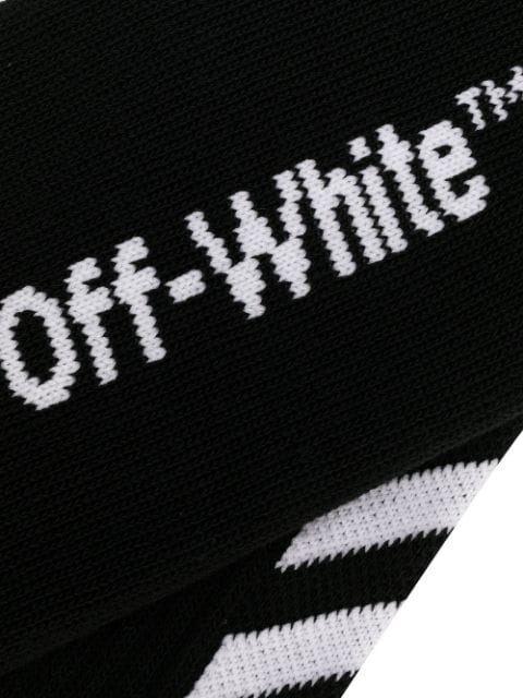 Off-white Black & White Diag Socks | ModeSens