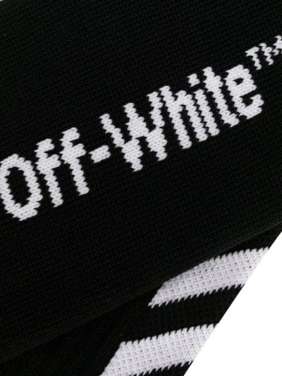 Shop Off-white Logo Socks In Black