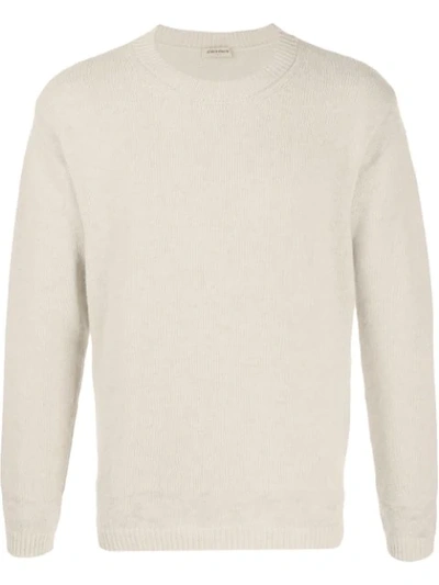 Shop Al Duca D'aosta Ribbed Crew Neck Jumper In Neutrals