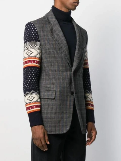 KNITTED SLEEVES BLAZER