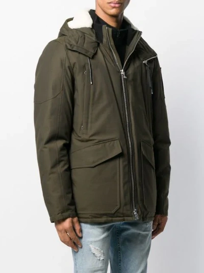 Moose Knuckles Millstream Logo Patch Jacket In Green