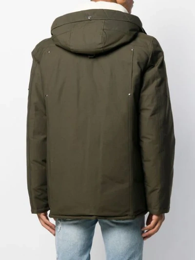 Moose Knuckles Millstream Logo Patch Jacket In Green