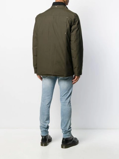 Moose Knuckles Millstream Logo Patch Jacket In Green