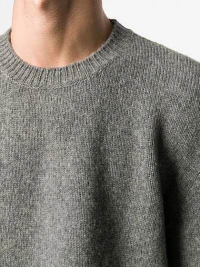Shop Roberto Collina Long-sleeve Knit Jumper In Grey