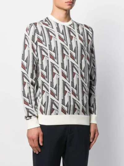 Shop Fendi Ff Future Jumper In Grey