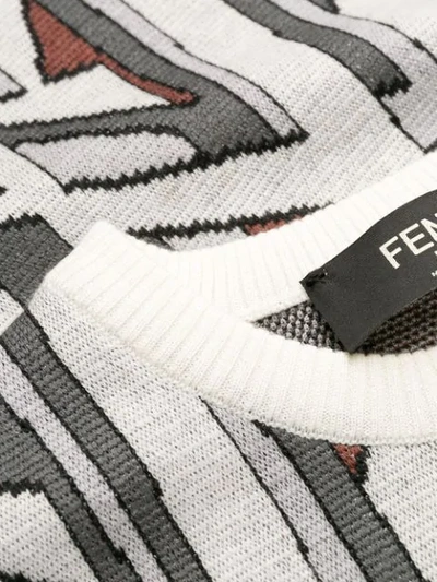 Shop Fendi Ff Future Jumper In Grey