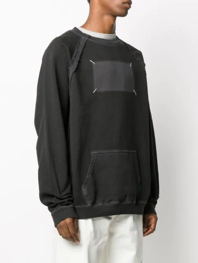 Shop Maison Margiela Stitch Detail Sweatshirt In Black