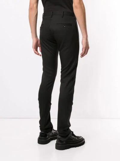 Shop Sulvam Ankle-zip Skinny Trousers In Black