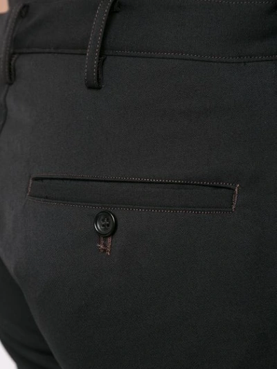 Shop Sulvam Ankle-zip Skinny Trousers In Black
