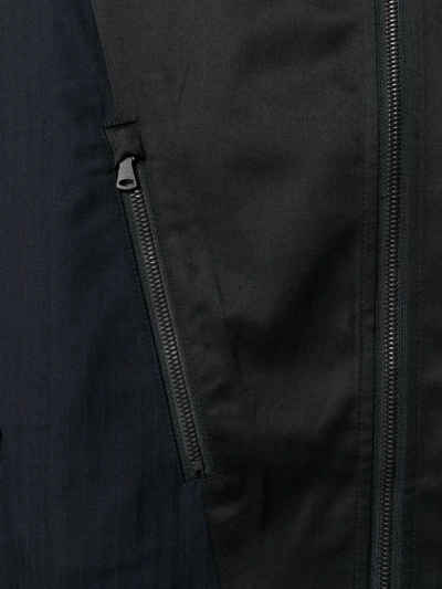 Shop Indice Studio Hooded Zipped Jacket In Blue