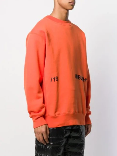 Shop Ambush Relaxed-fit Logo Print Sweatshirt In Orange