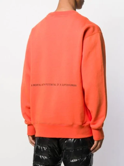 Shop Ambush Relaxed-fit Logo Print Sweatshirt In Orange