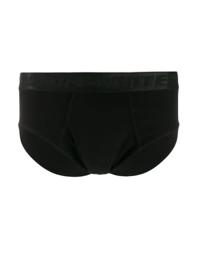 Shop Off-white Ribbed Boxer Briefs Two-pack In Black