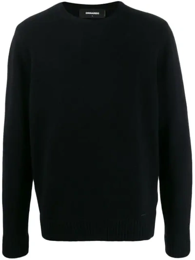 Shop Dsquared2 Crew Neck Jumper In Black