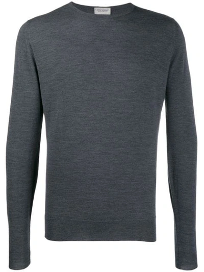 Shop John Smedley Lundy Crew Neck Sweater In Grey