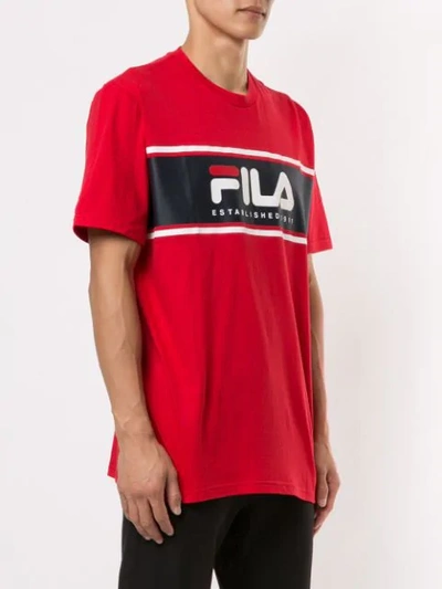 Shop Fila Printed Logo T In Red