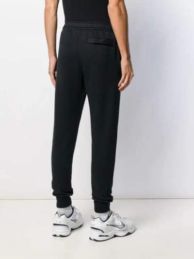 Shop Nike Sportswear Club "black/white" Fleece Track Pants