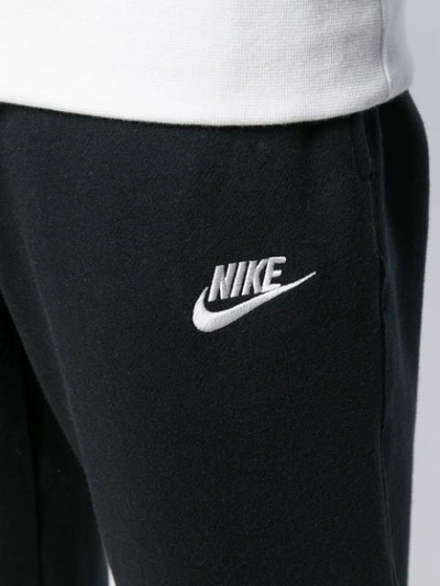 Shop Nike Sportswear Club "black/white" Fleece Track Pants