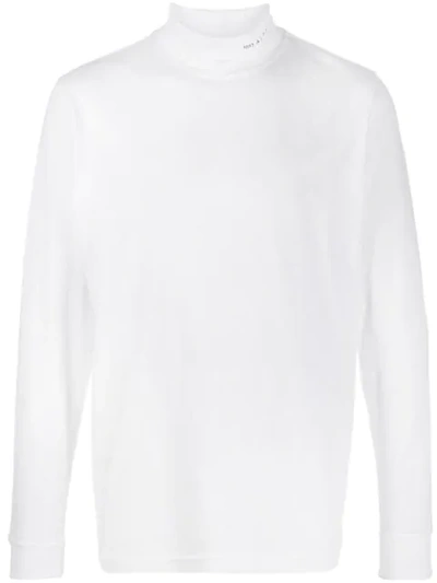 Shop Alyx Roll Neck Sweatshirt In White