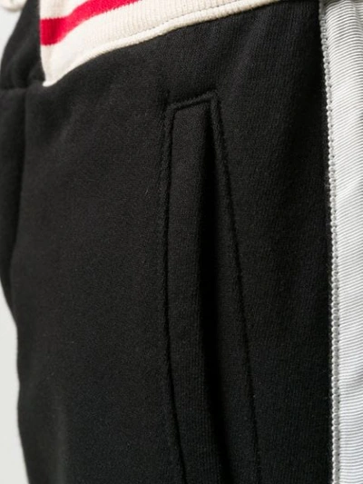 Shop Greg Lauren Borg Striped Track Pants In Black