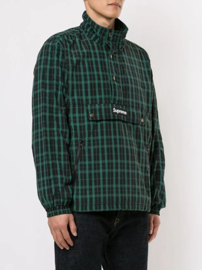 Supreme Nylon Plaid Pullover In Green | ModeSens