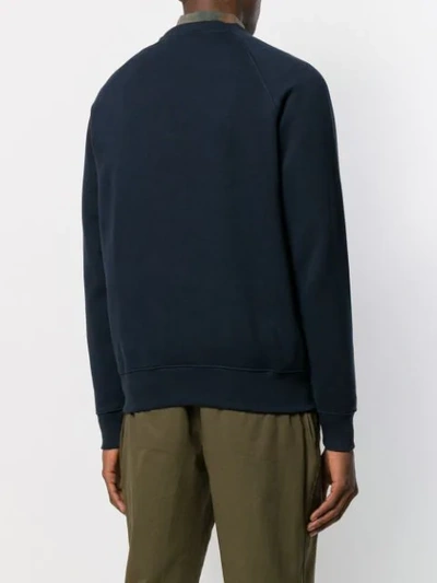 Shop Aspesi Felpa Crew Neck Sweatshirt In Blue