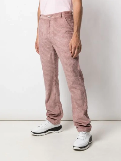 Shop Anton Belinskiy Slim-fit Corduroy Trousers In Pink
