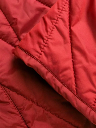 RICK OWENS 绗缝大衣 - 红色