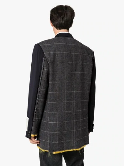 Shop Off-white Deconstructed Tailored Blazer In Black