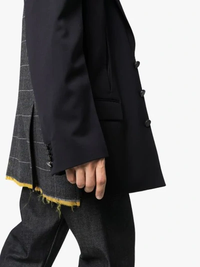 Shop Off-white Deconstructed Tailored Blazer In Black