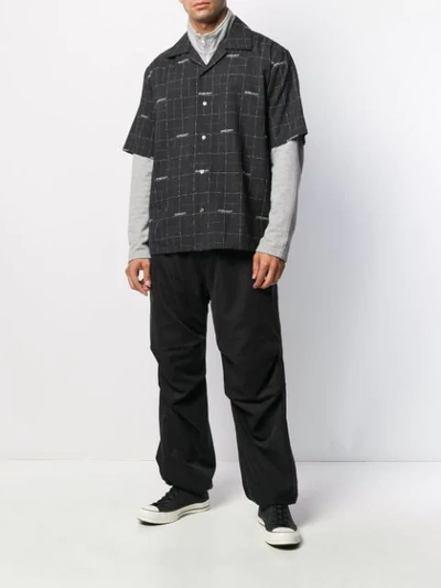 Shop Ambush Short Sleeved Wool Shirt In Black