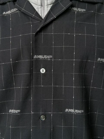 Ambush Short Sleeved Wool Shirt In Black