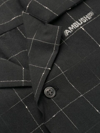Ambush Short Sleeved Wool Shirt In Black
