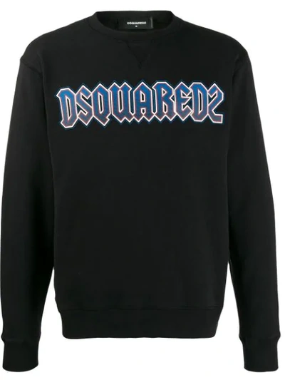 Shop Dsquared2 Logo Printed Sweatshirt - Schwarz In Black