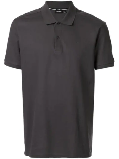 Shop J. Lindeberg Troy Short-sleeved Polo Shirt In Grey