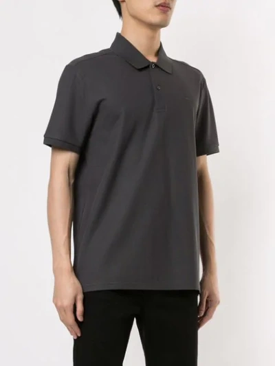 Shop J. Lindeberg Troy Short-sleeved Polo Shirt In Grey
