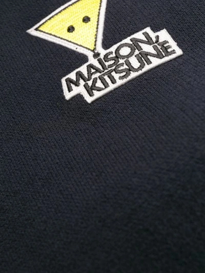 Shop Maison Kitsuné Oversized Logo Hoody In Blue