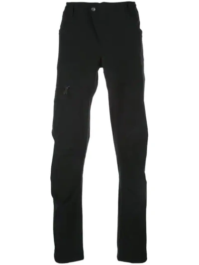 Shop Klättermusen Straight Leg Cargo Trousers In Black