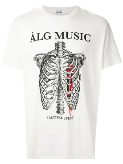 Shop Àlg Music T-shirt  + Hering In White