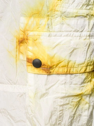 Shop Palm Angels Tie-dye Cargo Trousers In Yellow